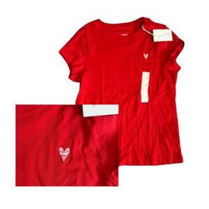 Universal Thread Women's Red Short Sleeve T-Shirt with Heart - Size XS - NWT